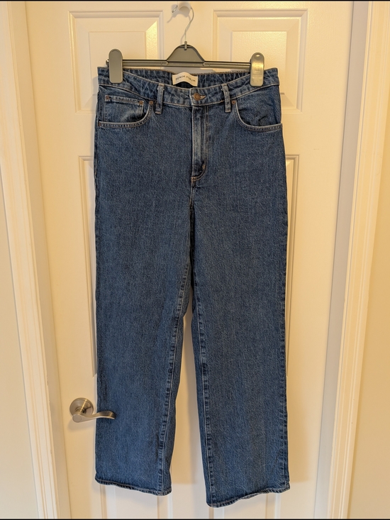 Denim Forum Denim - Denim Forum, Size 30, Mid-Blue Wide Leg Jeans
